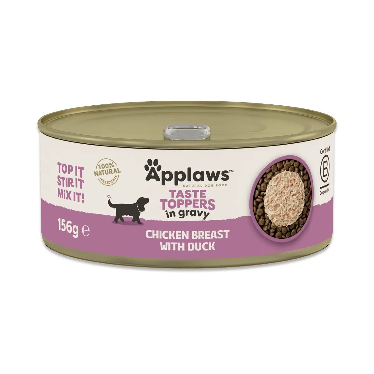 Applaws Taste Toppers XS-XL Pui și Rață conservă hrană umedă fără cereale câini (în sos) 156g