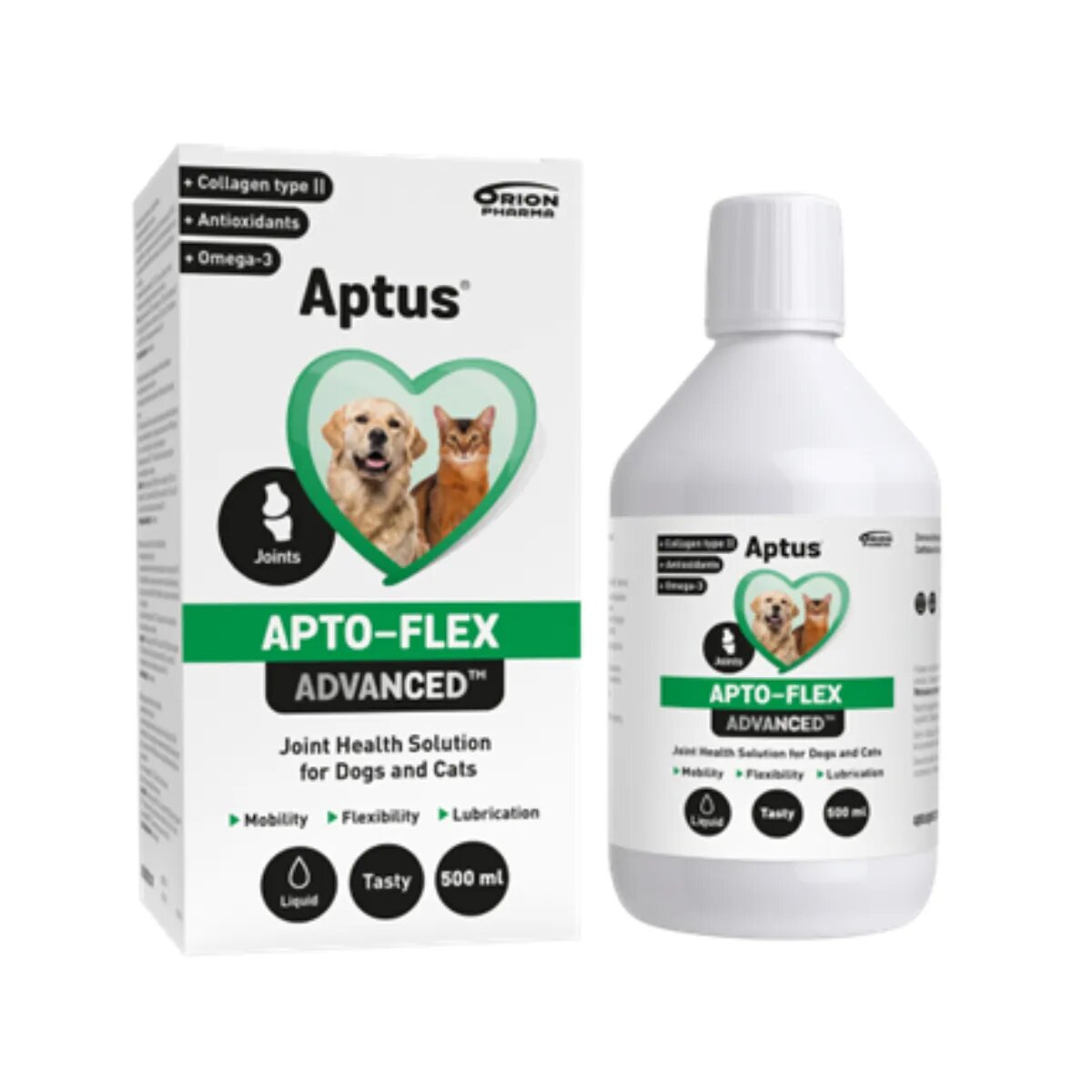 APTUS Apto-Flex Advanced supliment sistem articular câini suspensie orală Apto-Flex Advanced XS-XL supliment sistem articular câini și pisici flacon 500ml suspensie orală