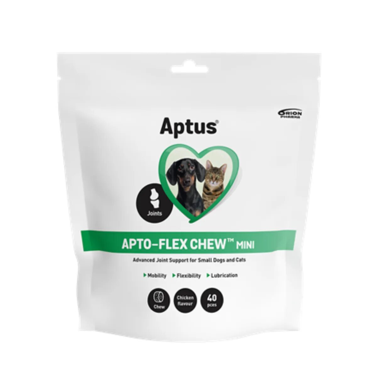 APTUS Apto-Flex Chew Mini supliment sistem articular câini comprimate masticabile Apto-Flex Chew Mini XS-S supliment sistem articular câini și pisici cutie 40 comprimate masticabile