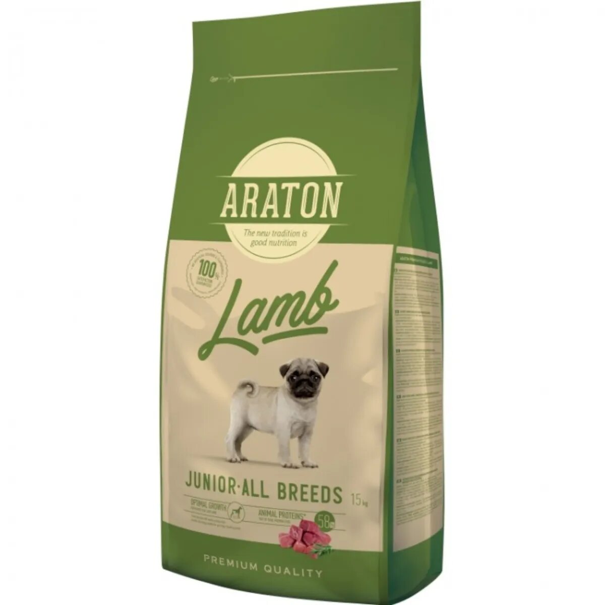 ARATON Junior XS-XL Miel hrană uscată câini junior 15kg