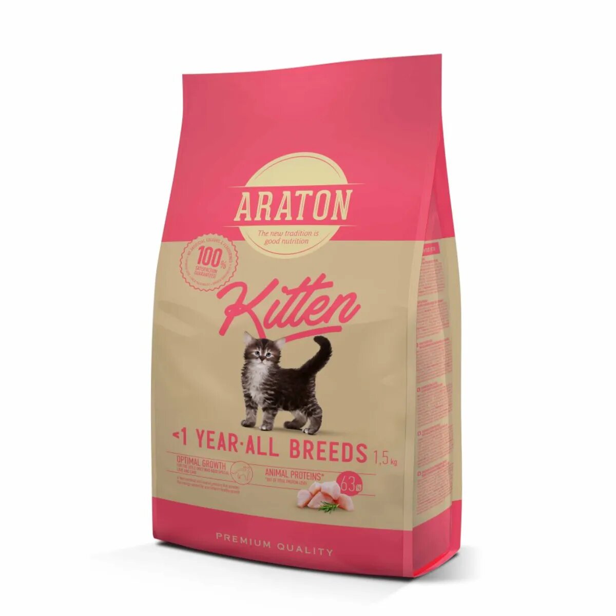 ARATON Kitten Pui hrană uscată pisici junior 15kg