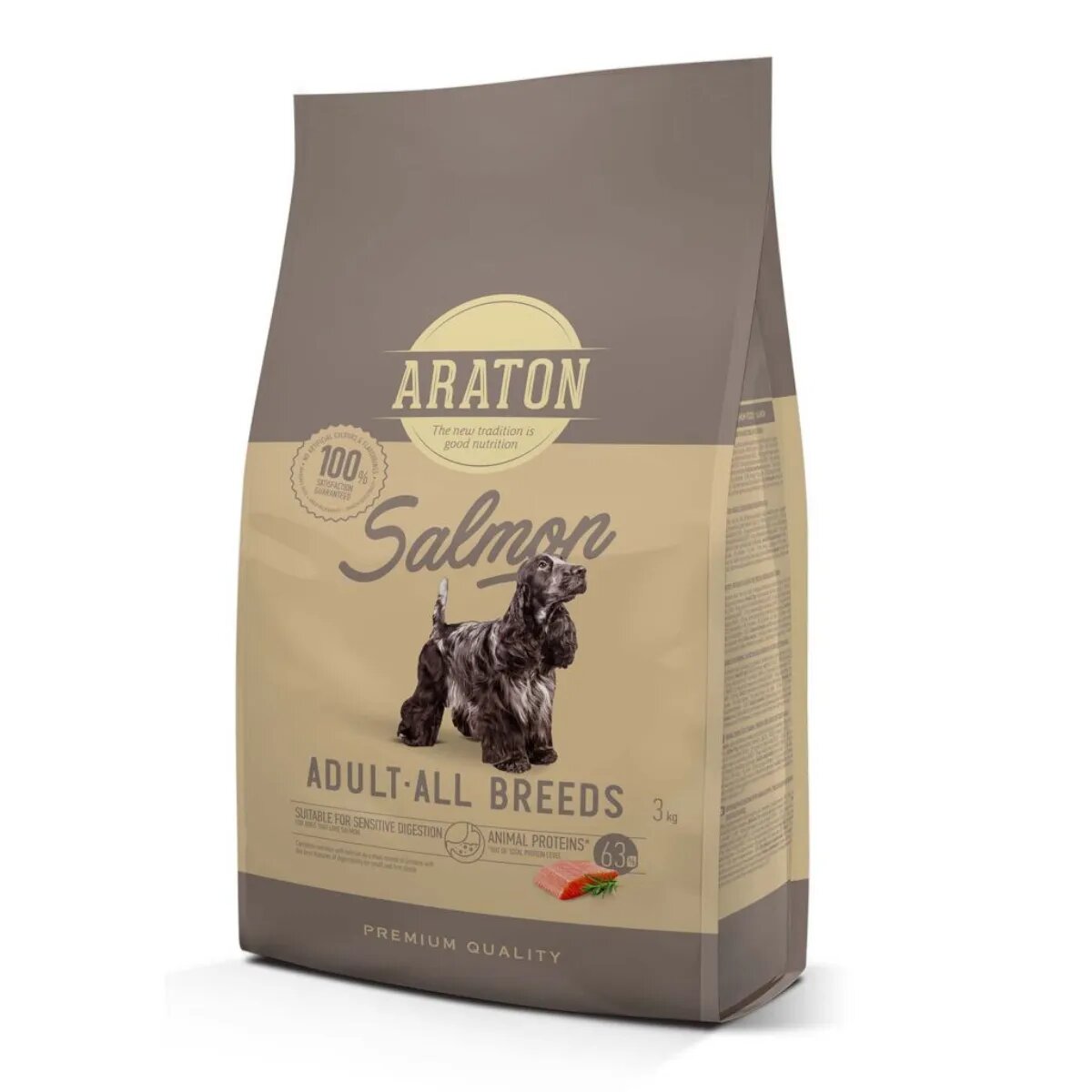ARATON XS-XL Somon și Orez hrană uscată câini 15kg