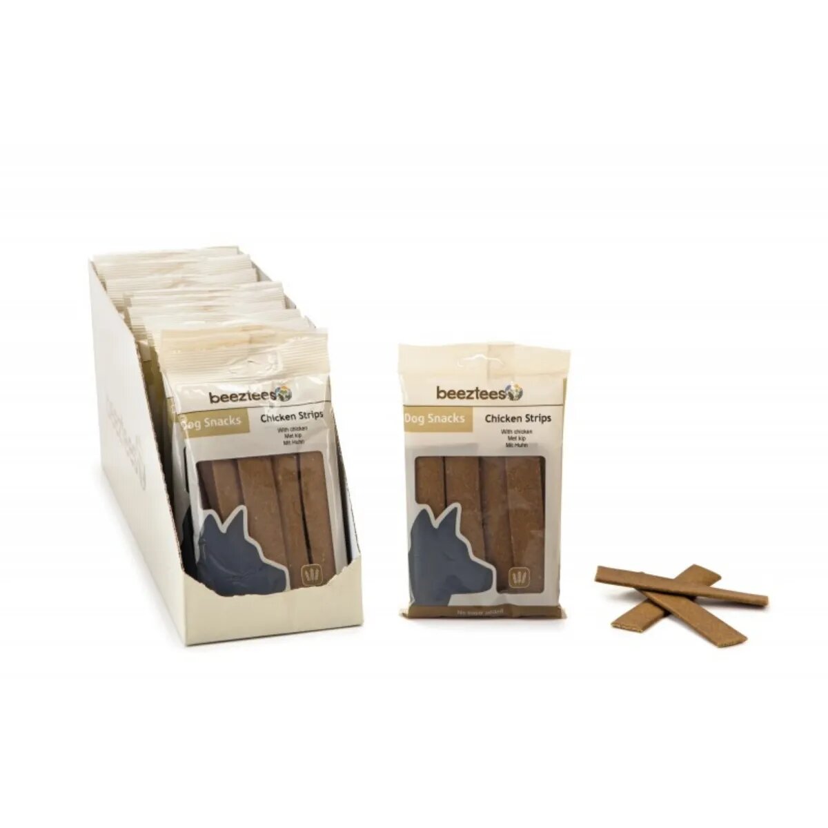 Beeztees Snack Strips recompense câini cu Pui 150g