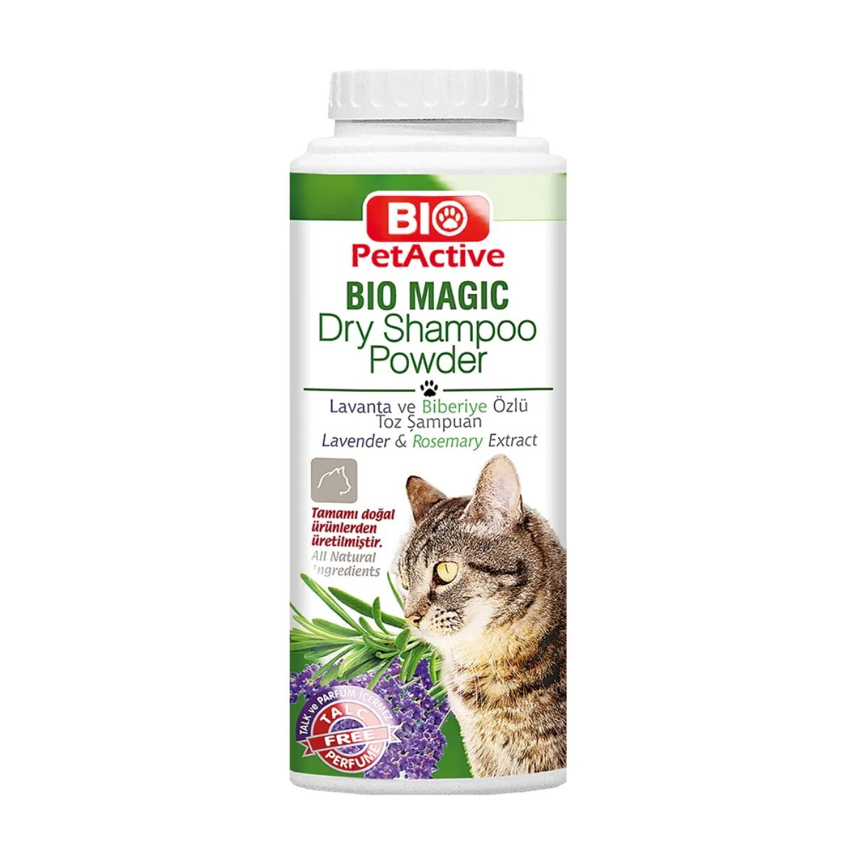 Bio Petactive Bio Magic Dry Shampoo Powder șampon pudră pisici fără clătire flacon 150g