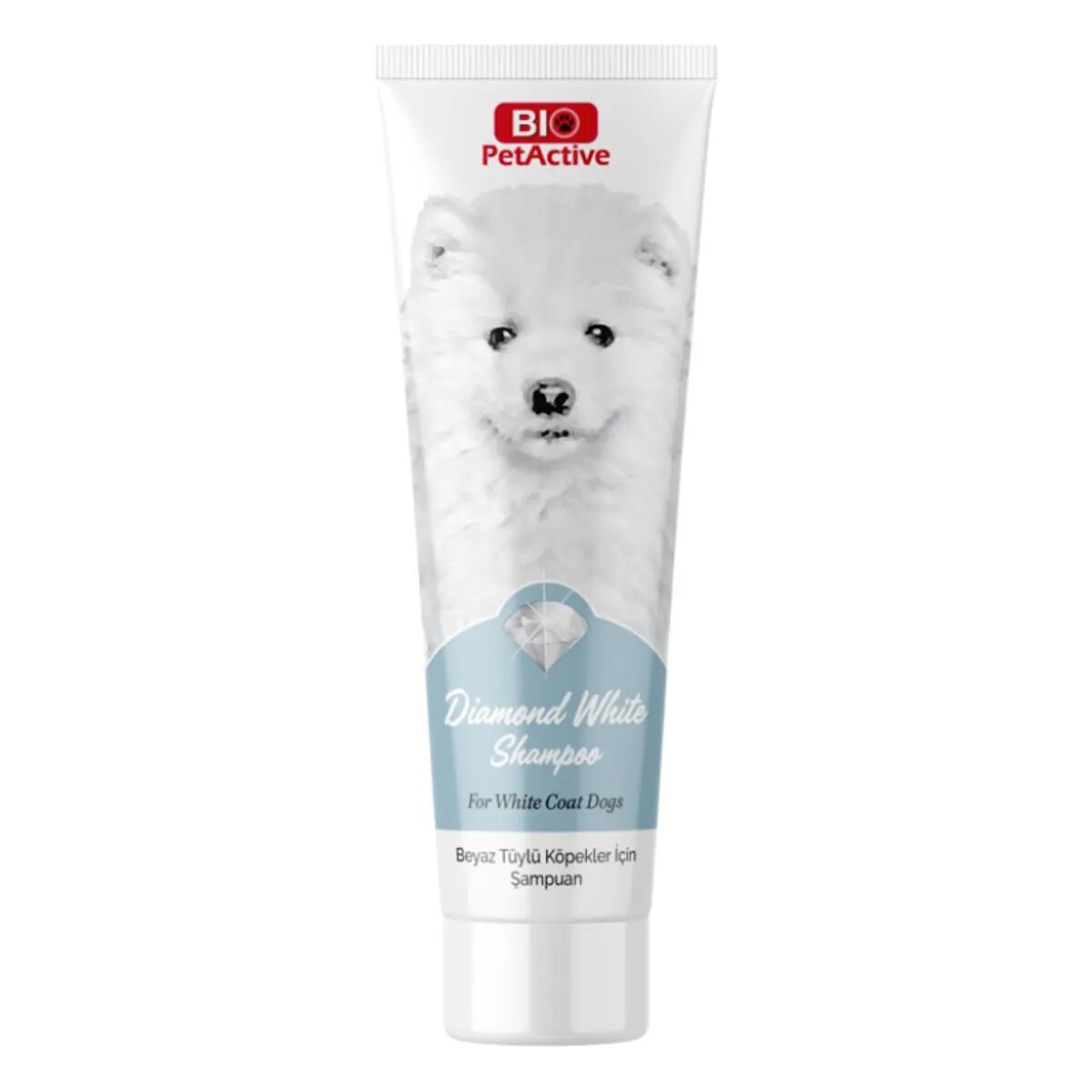 Bio Petactive Diamond White șampon câini blană albă Nucă de cocos flacon 250ml