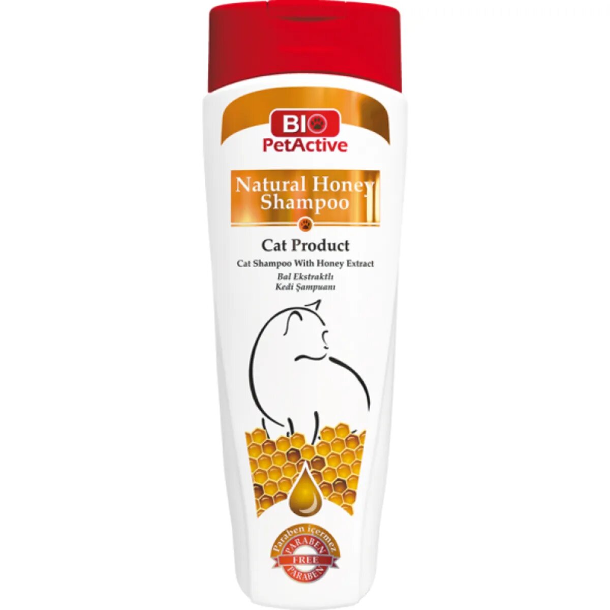 Bio Petactive Natural Honey șampon pisici descâlcirea blănii flacon 400ml