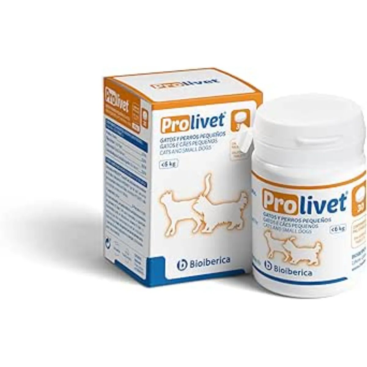 Bioiberica Prolivet Cats and Small Dogs supliment sistem hepatic câini comprimate Prolivet Cats and Small Dogs XS-S supliment sistem hepatic câini și pisici flacon 30 comprimate