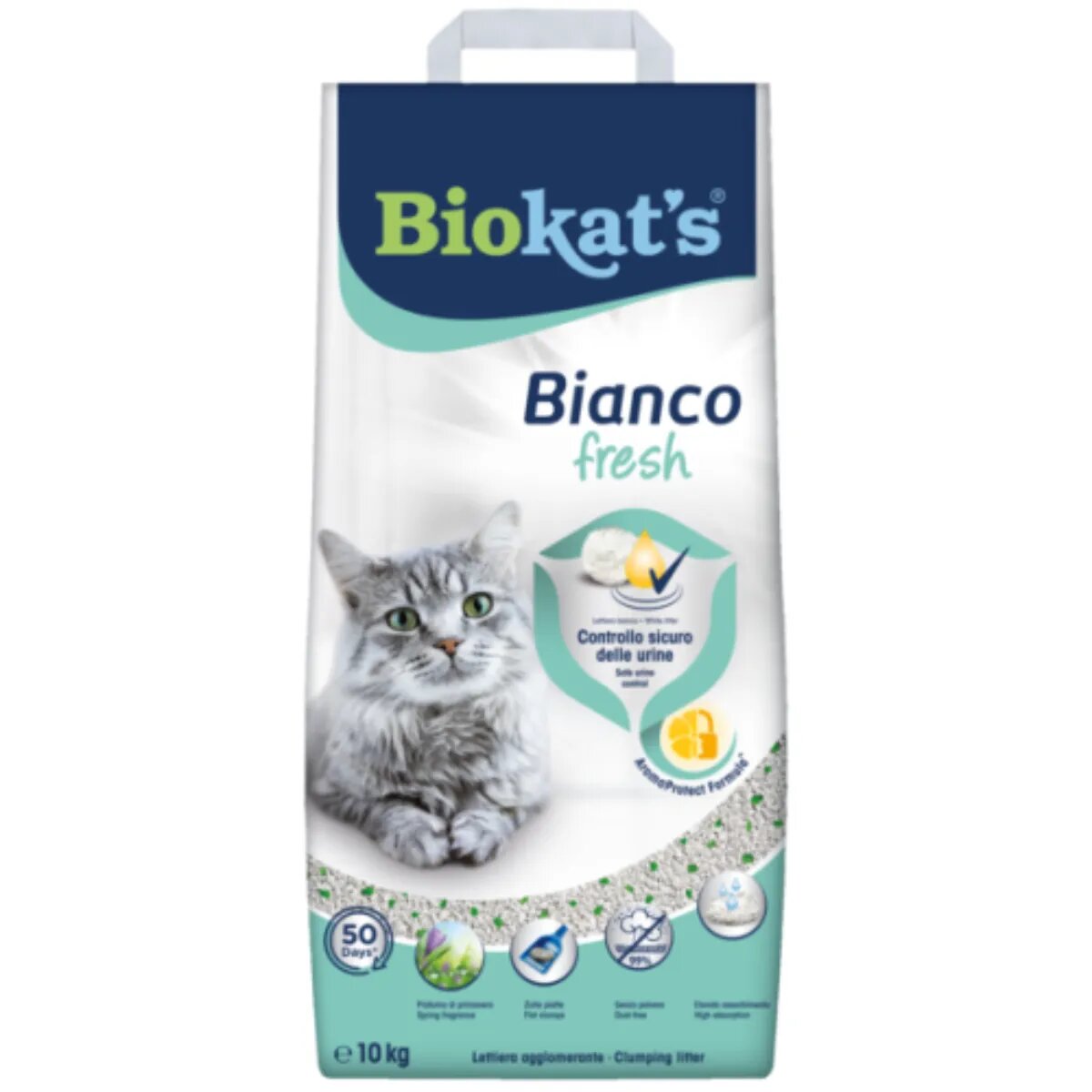 BIOKAT'S Bianco Fresh așternut igienic pisici granule argilă aglomerant neutralizare mirosuri fără praf 5kg