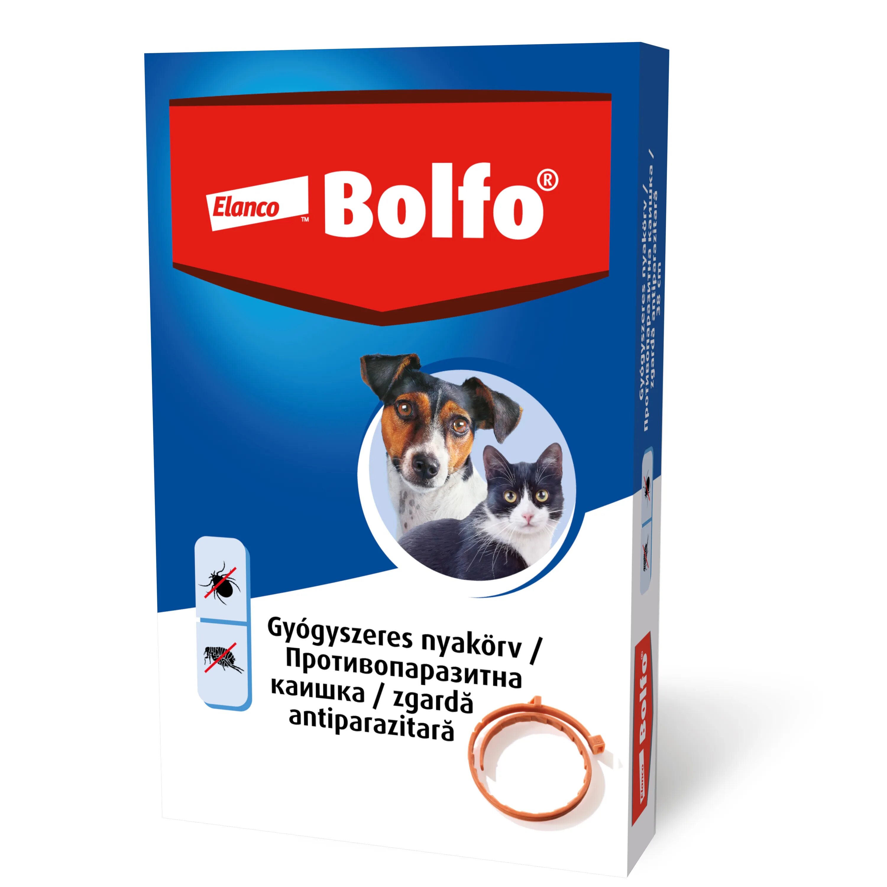 Bolfo Zgarda Antiparazitara Caini & Pisici 35 cm