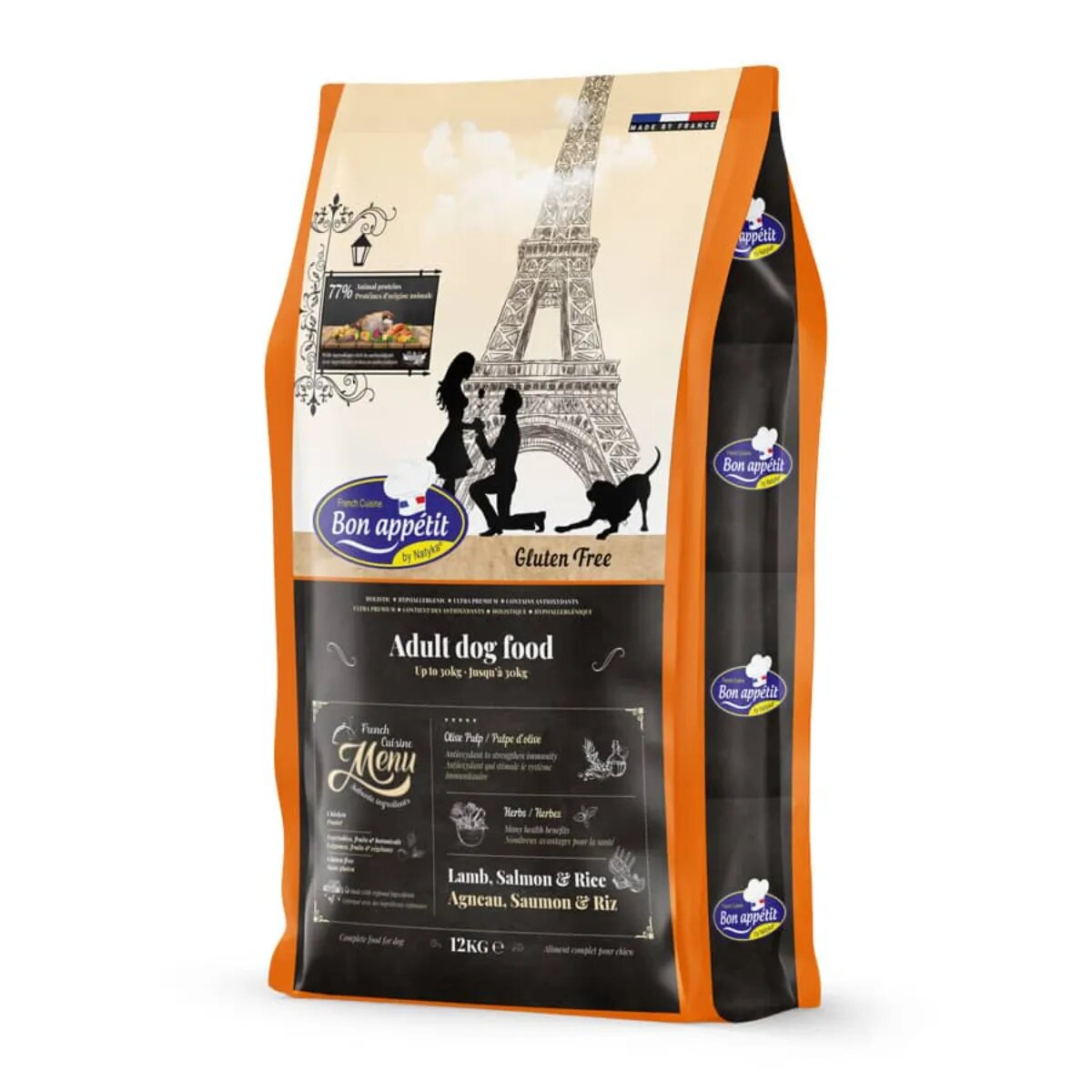 BON APPETIT XS-XL Miel și Somon hrană uscată câini alergii 2kg