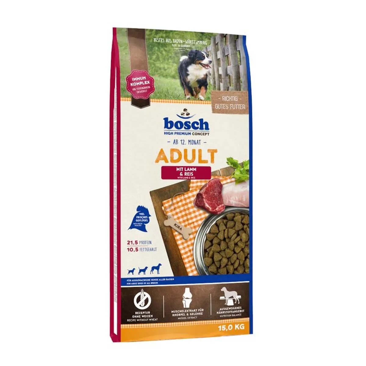 Bosch Adult cu Miel și Orez hrană uscată câini Adult cu Miel și Orez hrană uscată câini 15kg