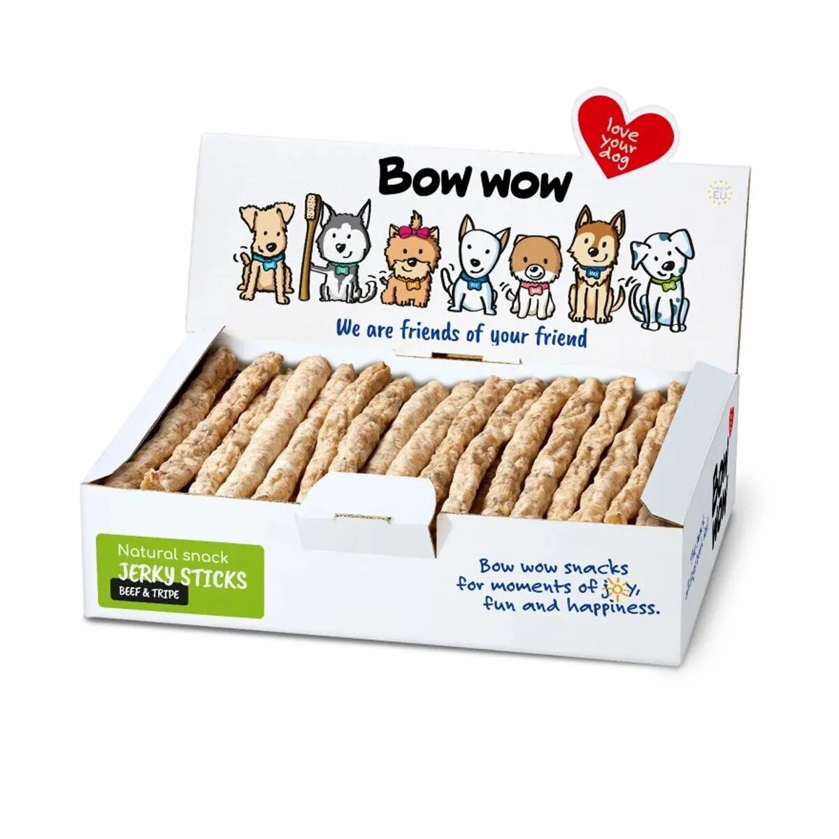 Bow Wow Natural Stick cu Vita si Organe de Vita 22 cm 50 buc