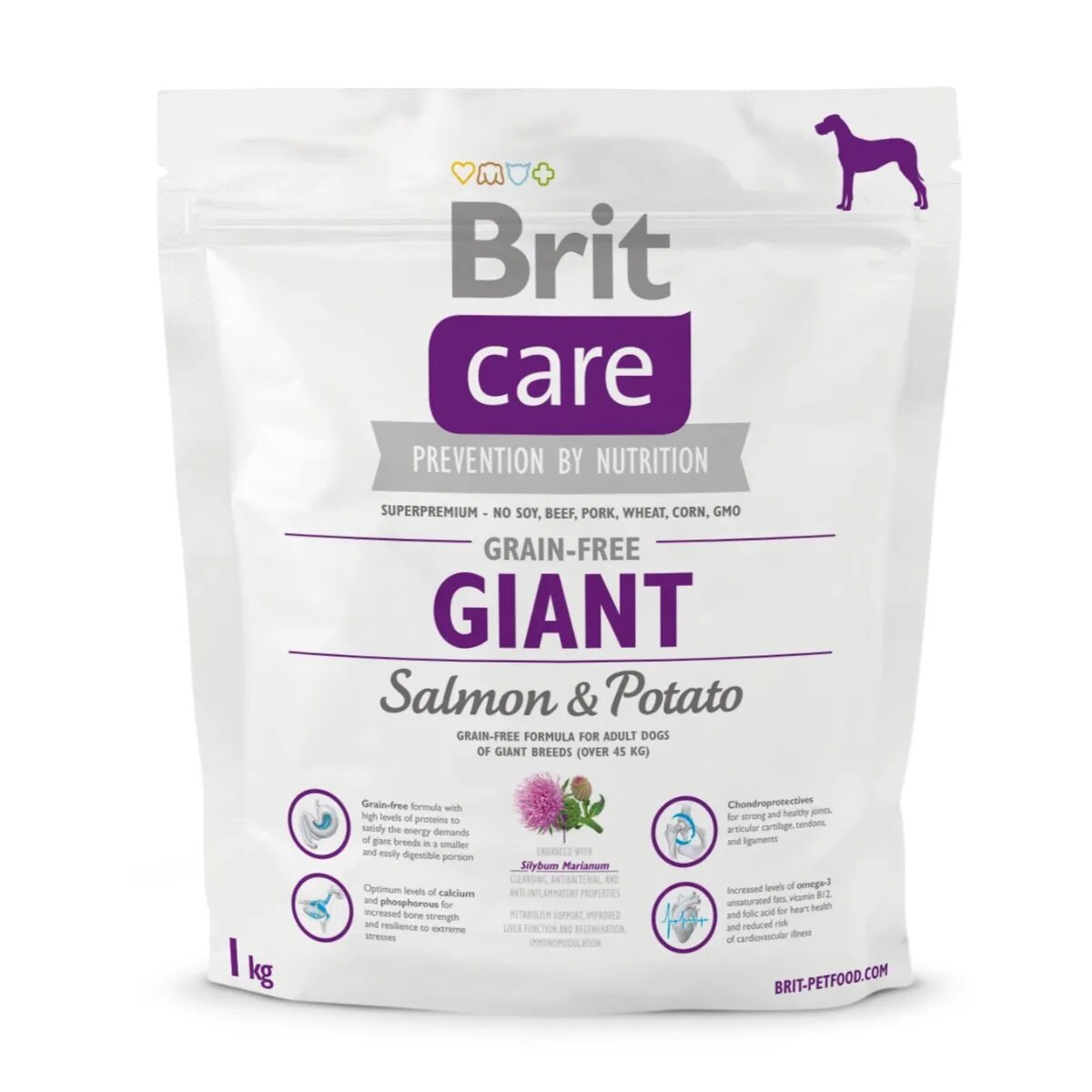 Brit Care Giant Adult XL Somon cu Cartofi hrană uscată fără cereale câini 1kg
