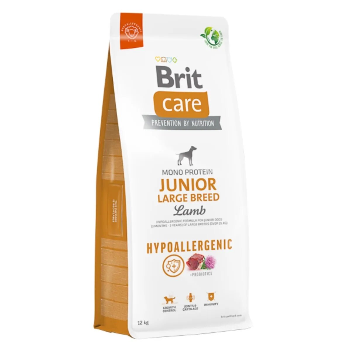 Brit Care Hypoallergenic L-XL Miel hrană uscată monoproteică câini junior sistem imunitar & alergii Care Hypoallergenic Junior Large Breed L-XL Miel hrană uscată monoproteică câini junior sistem imunitar & alergii 12kg