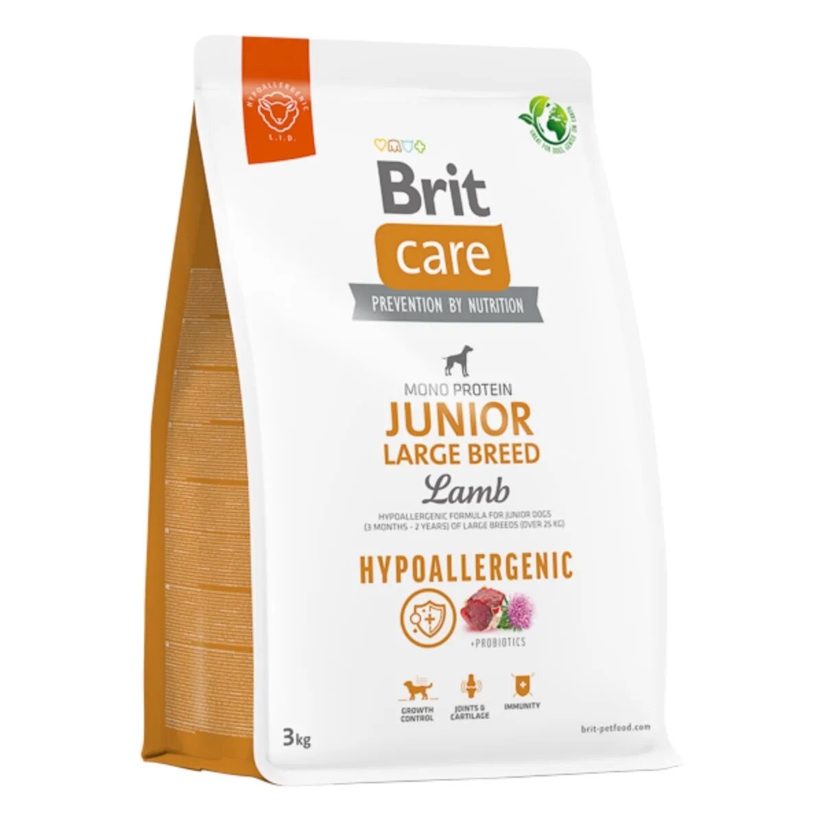 Brit Care Hypoallergenic L-XL Miel hrană uscată monoproteică câini junior sistem imunitar & alergii Care Hypoallergenic Junior Large Breed L-XL Miel hrană uscată monoproteică câini junior sistem imunitar & alergii 3kg