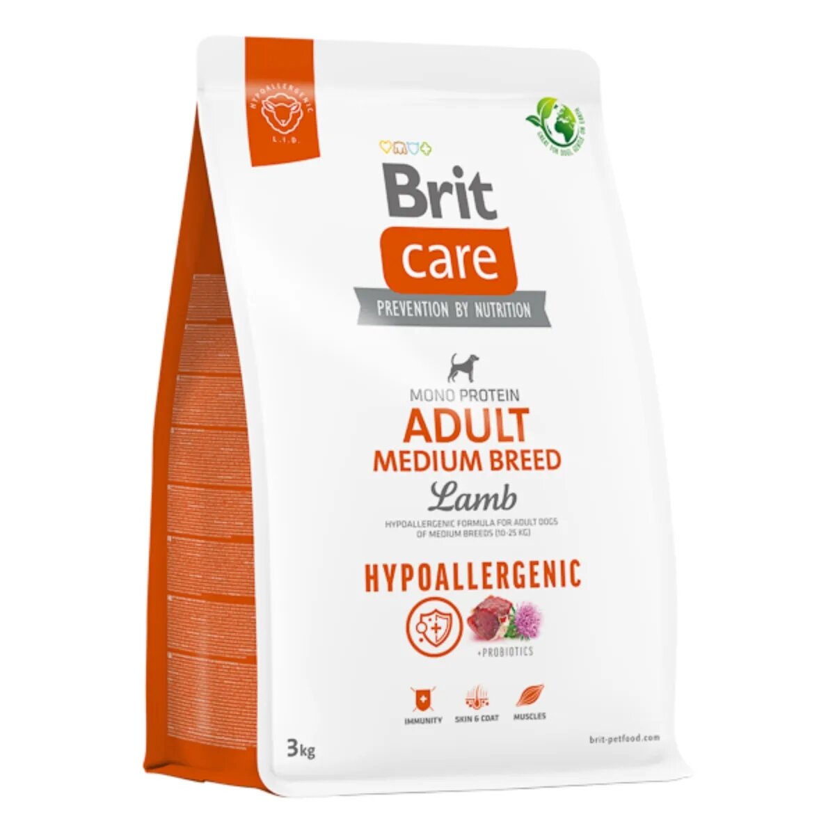 Brit Care Hypoallergenic M Miel hrană uscată monoproteică câini sistem imunitar & alergii Care Hypoallergenic Adult Medium Breed M Miel hrană uscată monoproteică câini sistem imunitar & alergii 3kg