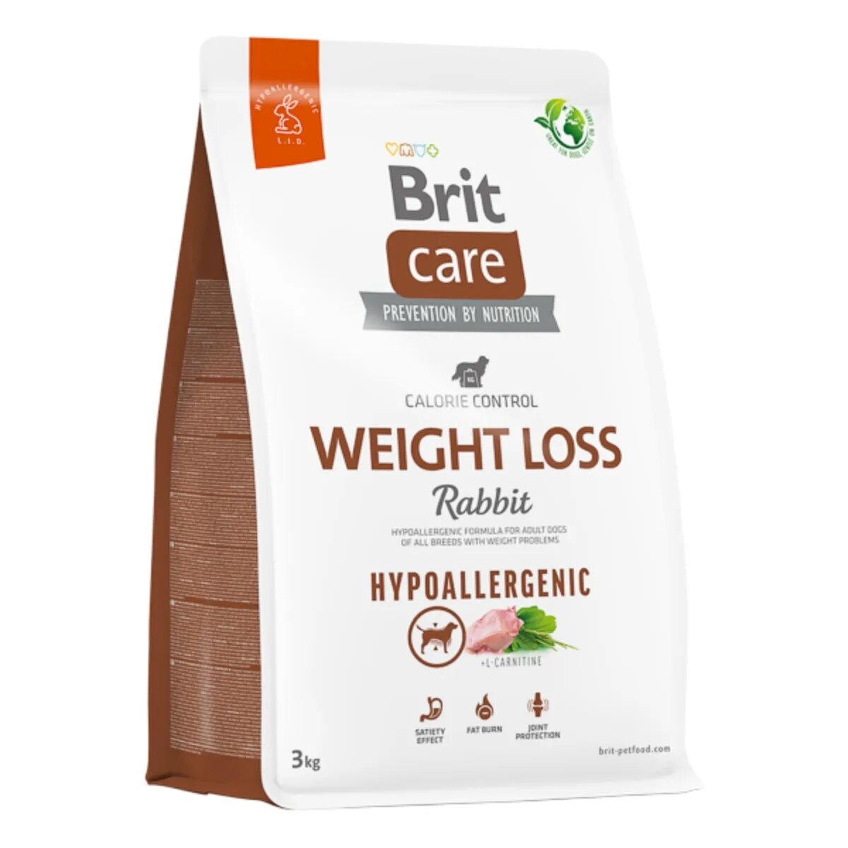 Brit Care Hypoallergenic Weight loss XS-XL Iepure hrană uscată câini sistem imunitar & alergii obezitate 3kg