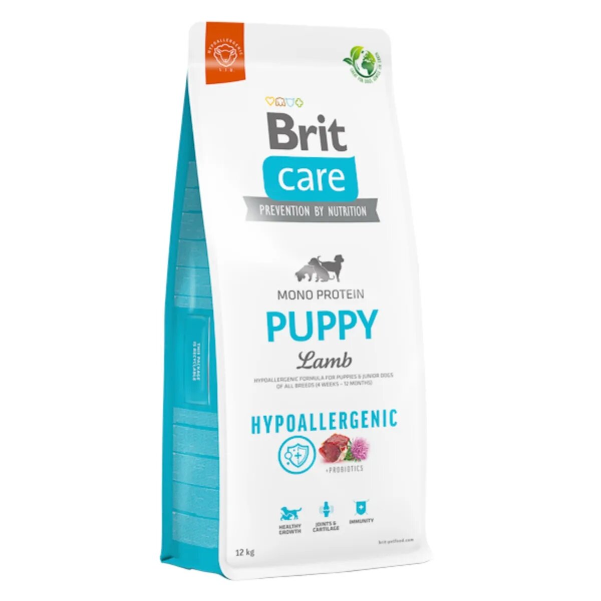 Brit Care Hypoallergenic XS-XL Miel hrană uscată monoproteică câini junior sistem imunitar & alergii Care Hypoallergenic Puppy XS-XL Miel hrană uscată monoproteică câini junior sistem imunitar & alergii 12kg