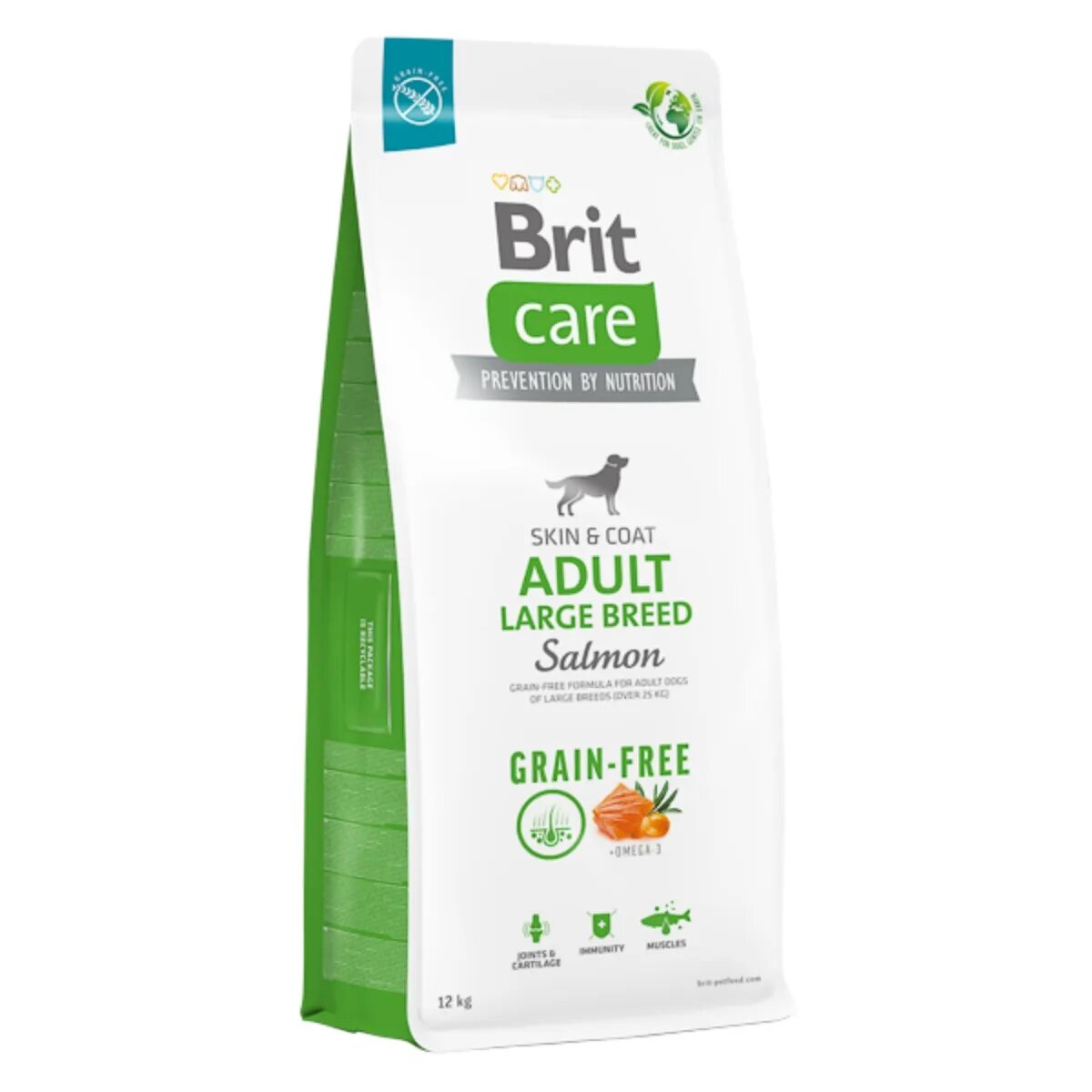 Brit Care L-XL Somon hrană uscată fără cereale câini piele & blană Care Grain-Free Adult Large Breed L-XL Somon hrană uscată fără cereale câini piele & blană 12kg