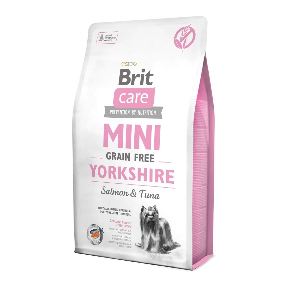 Brit Care Mini Yorkshire Somon hrană uscată fără cereale câini 2kg