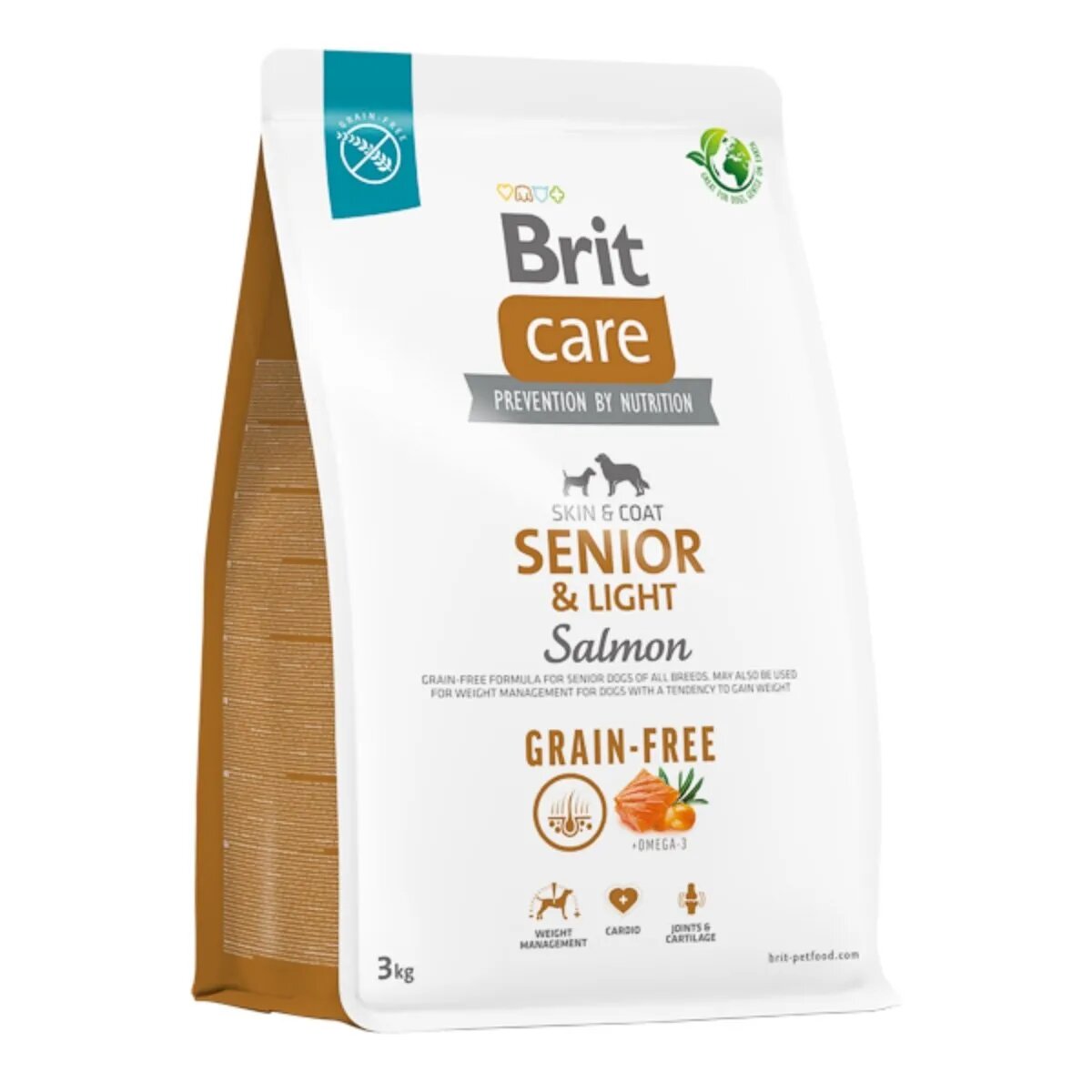 Brit Care Senior & Light XS-XL Somon hrană uscată fără cereale câini senior obezitate 3kg