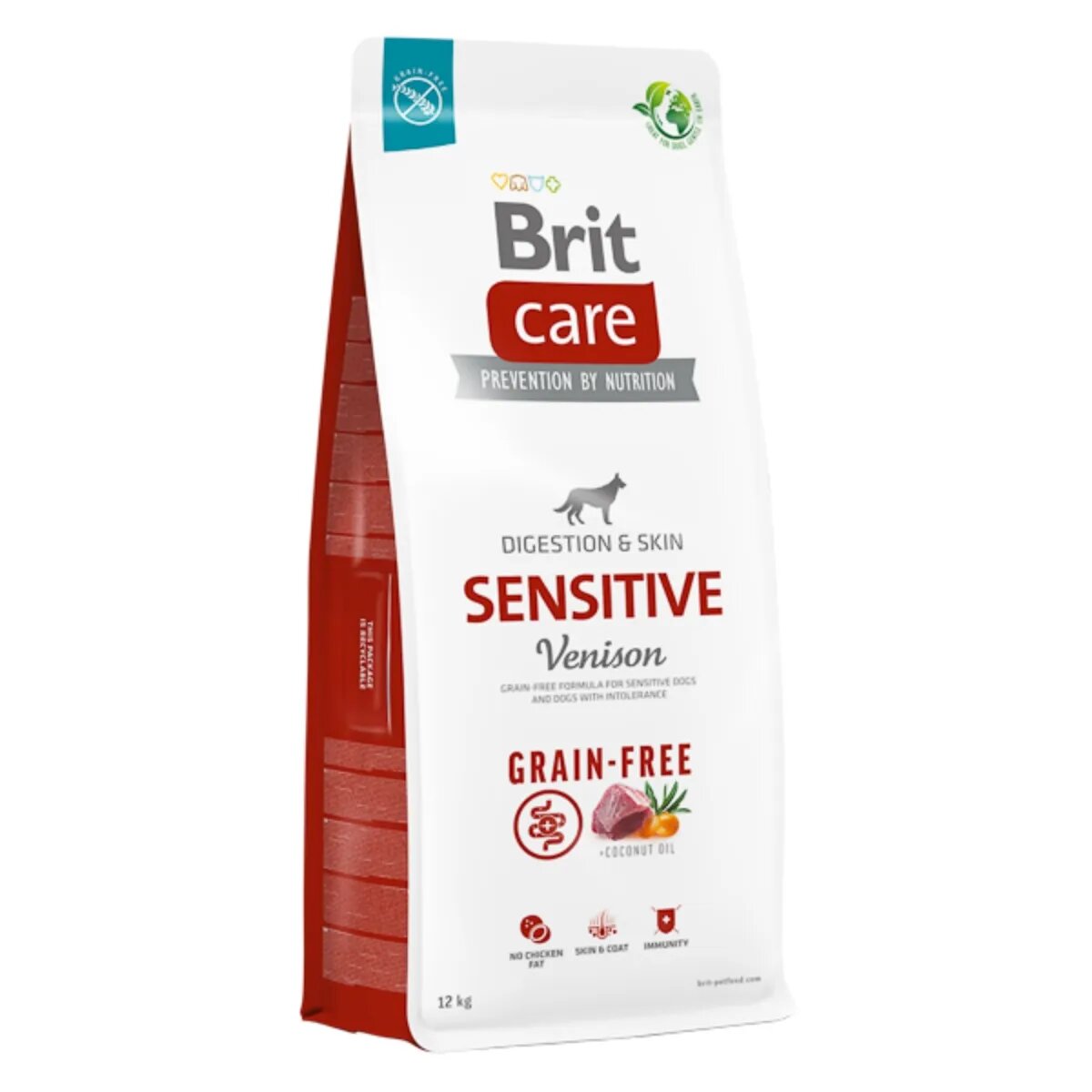 Brit Care Sensitive XS-XL Vânat hrană uscată fără cereale câini sistem digestiv 12kg