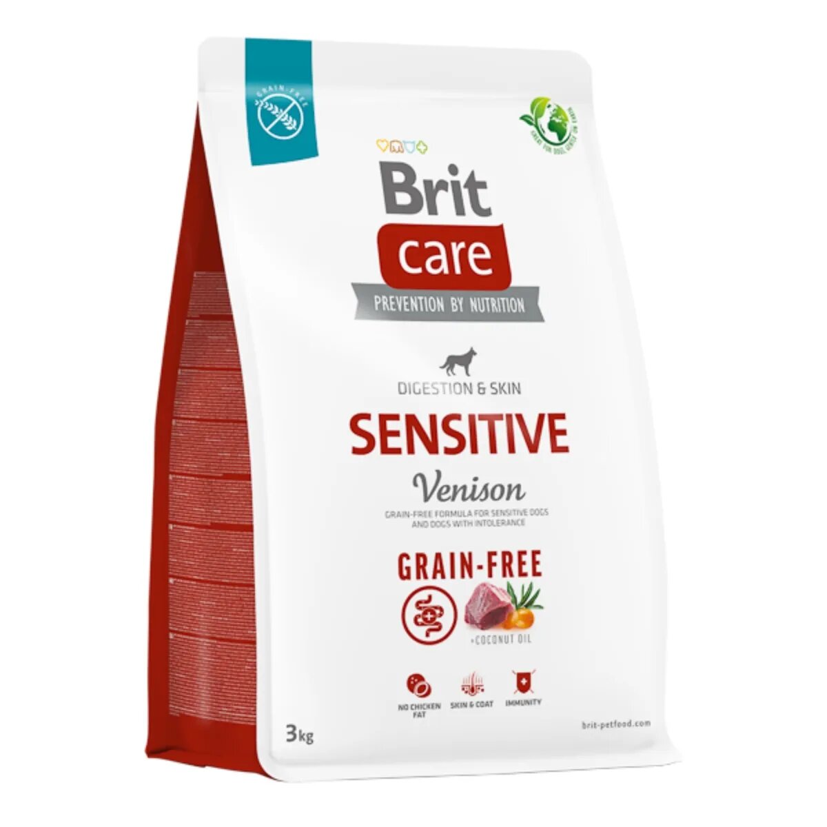 Brit Care Sensitive XS-XL Vânat hrană uscată fără cereale câini sistem digestiv 3kg