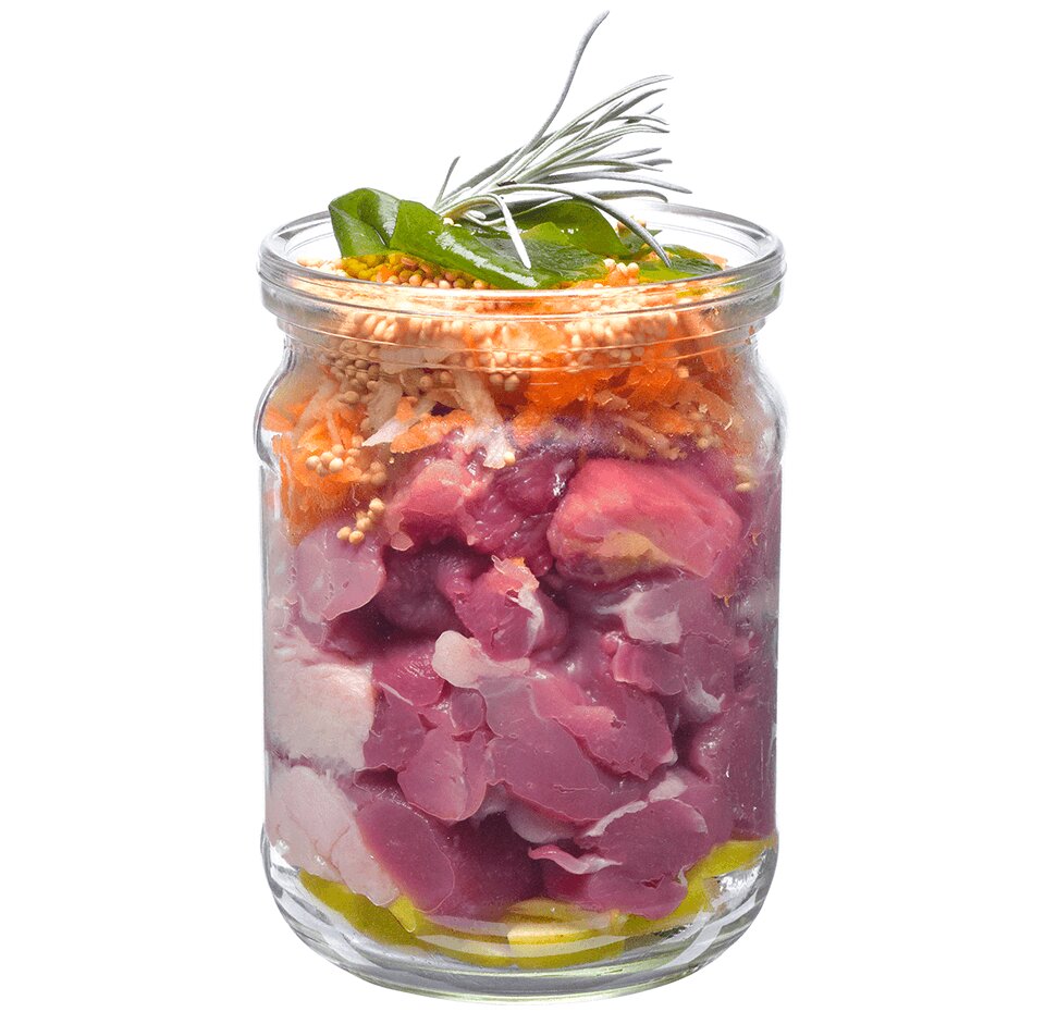 Brit Fresh Rață cu Mei conservă hrană umedă fără cereale câini (în aspic) 400g