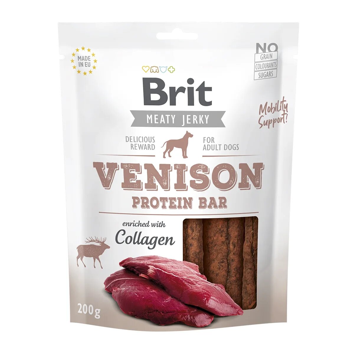 Brit Jerky Venison Protein Bar recompense câini Batoane proteice Vânat 200g