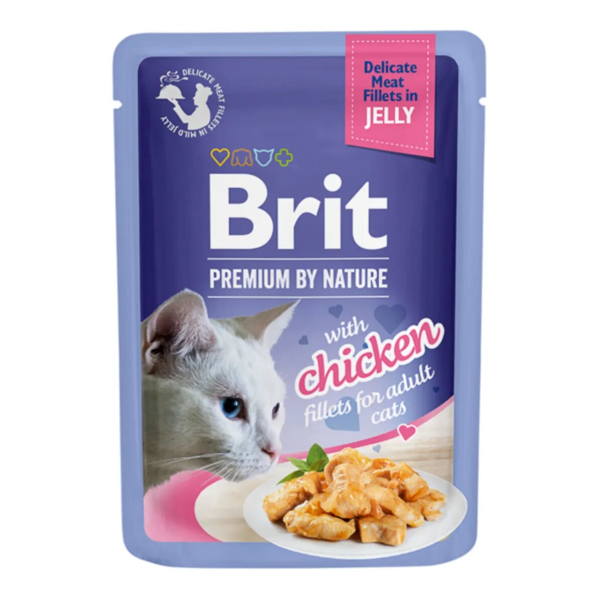 Brit Premium by Nature Delicate File Pui plic hrană umedă pisici (în aspic) 85g