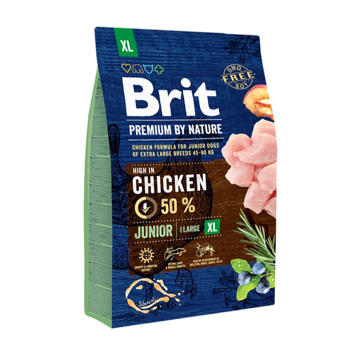 Brit Premium By Nature Junior Giant Breed XL Pui hrană uscată câini junior 3kg