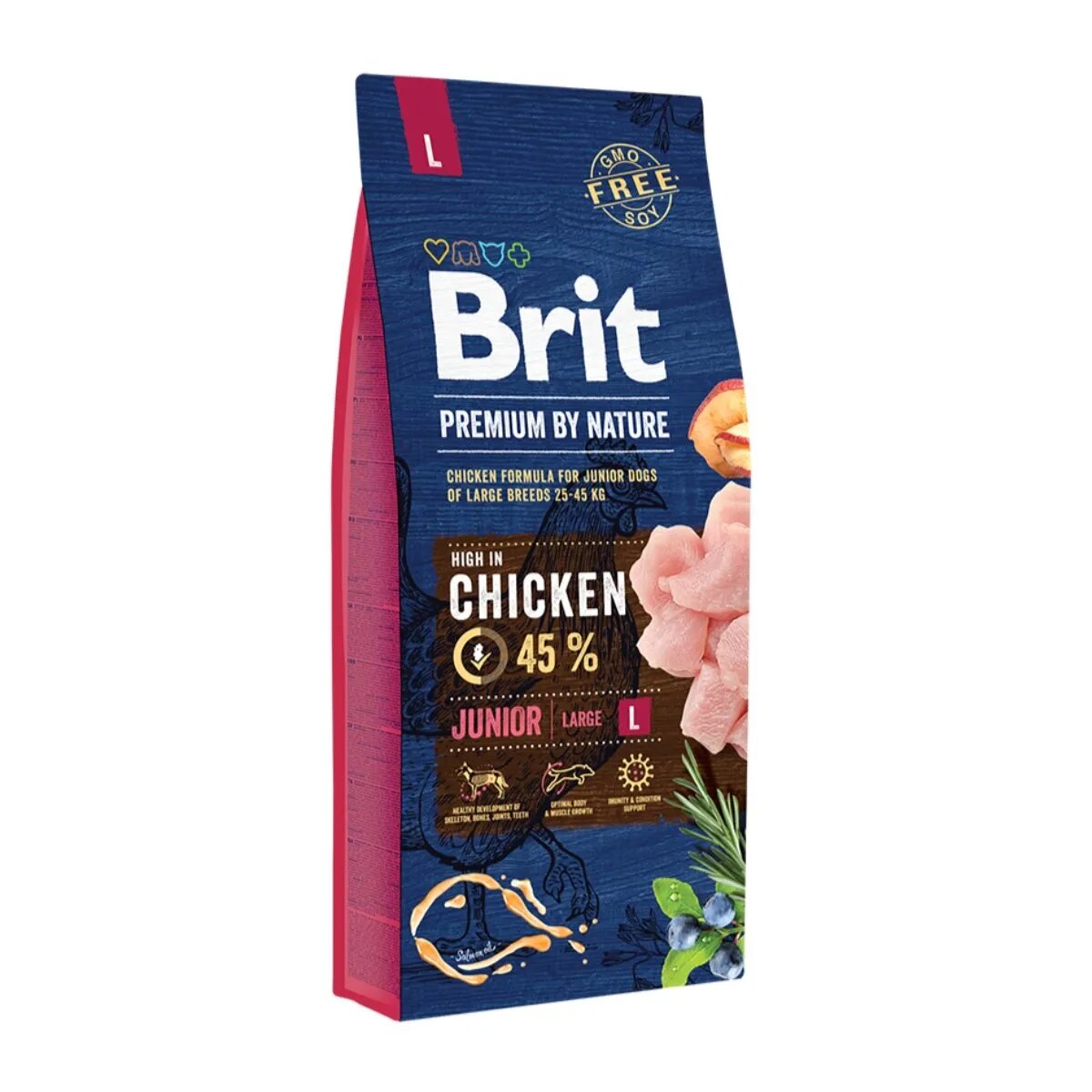 Brit Premium By Nature Junior Large Breed L Pui hrană uscată câini junior 15kg