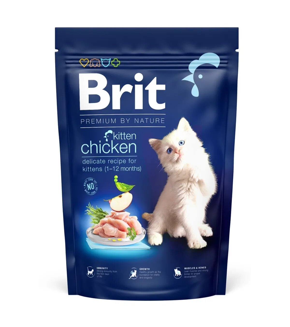 Brit Premium by Nature Kitten Pui hrană uscată pisici junior 1.5kg