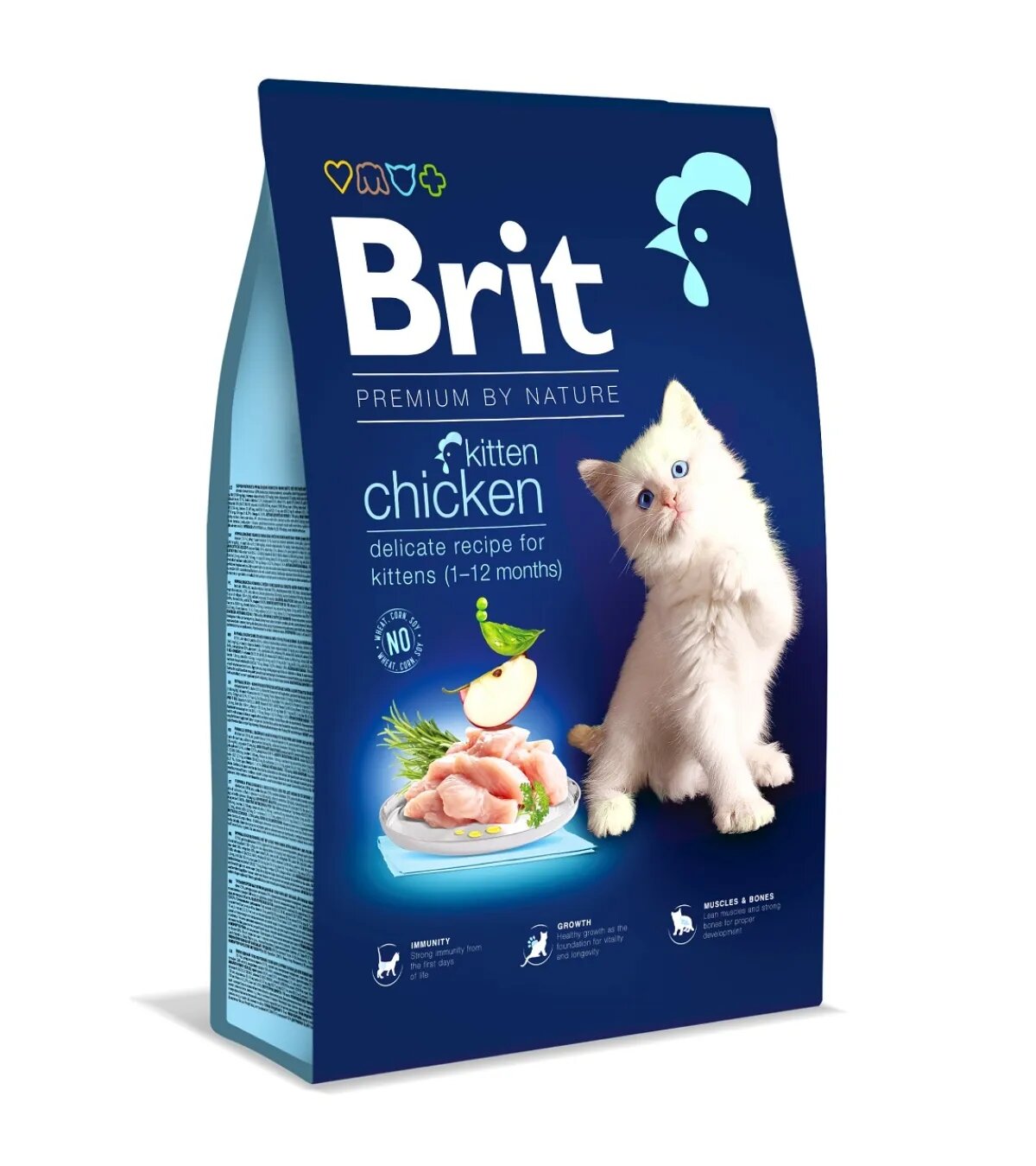Brit Premium by Nature Kitten Pui hrană uscată pisici junior 8kg