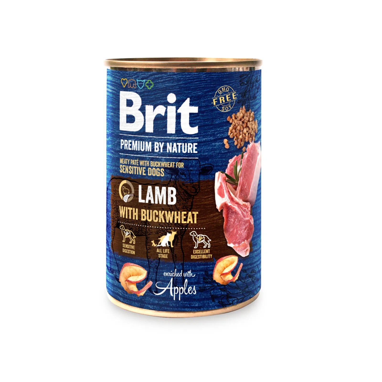 Brit Premium By Nature Miel cu Hrişcă conservă hrană umedă fără cereale câini (pate) 400g
