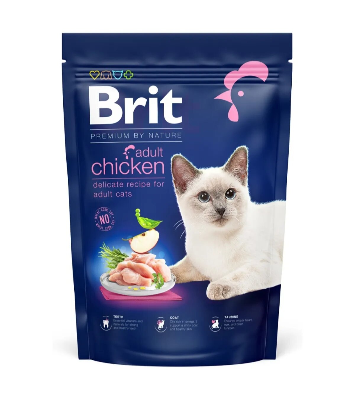 Brit Premium by Nature Pui hrană uscată pisici 800g