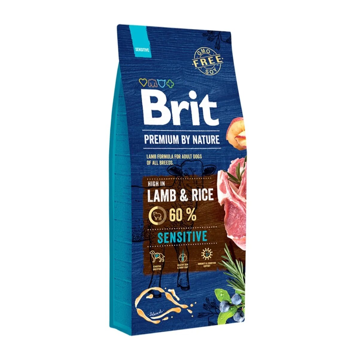 Brit Premium By Nature Sensitive Miel hrană uscată câini sensibilitați digestive 15kg