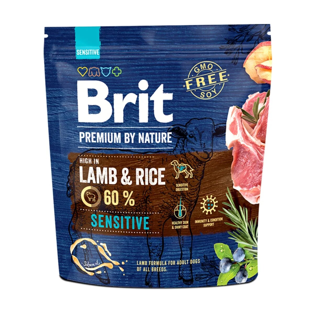 Brit Premium By Nature Sensitive Miel hrană uscată câini sensibilitați digestive 1kg