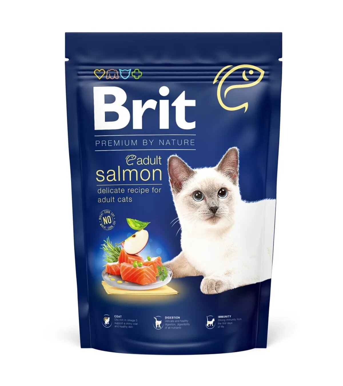 Brit Premium by Nature Somon hrană uscată pisici 1.5kg