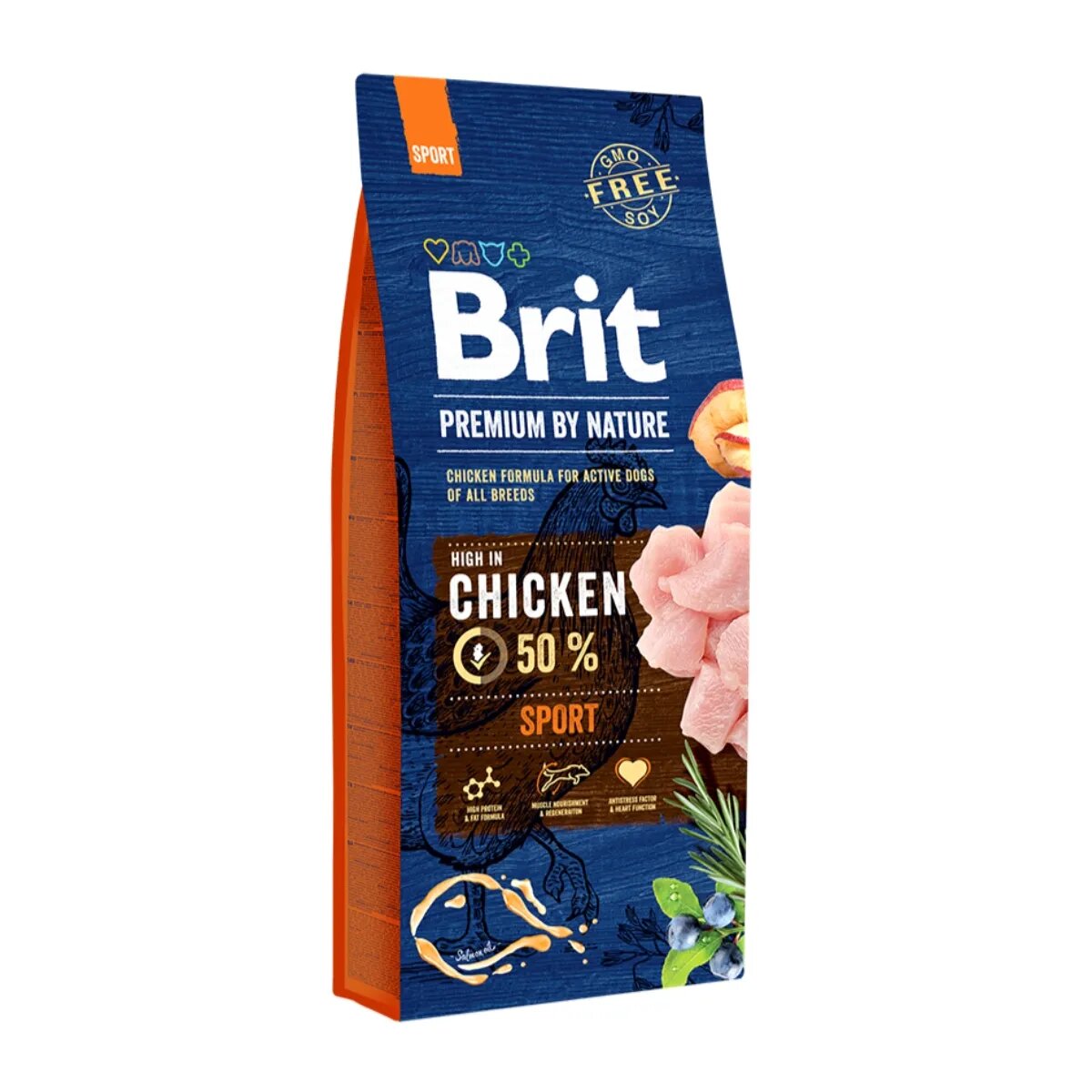 Brit Premium By Nature Sport Pui hrană uscată câini activitate intensă 15kg