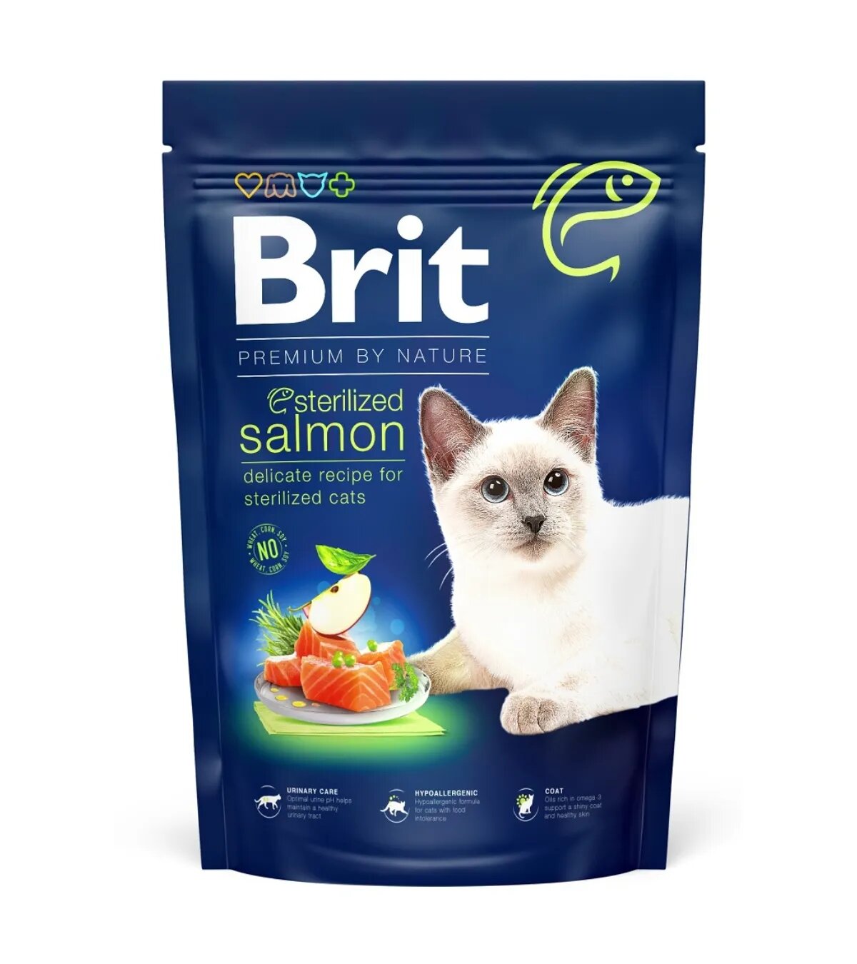 Brit Premium by Nature Sterilized Somon hrană uscată pisici sterilizate 1.5kg