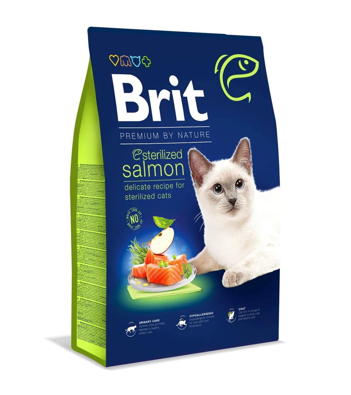 Brit Premium by Nature Sterilized Somon hrană uscată pisici sterilizate 8kg