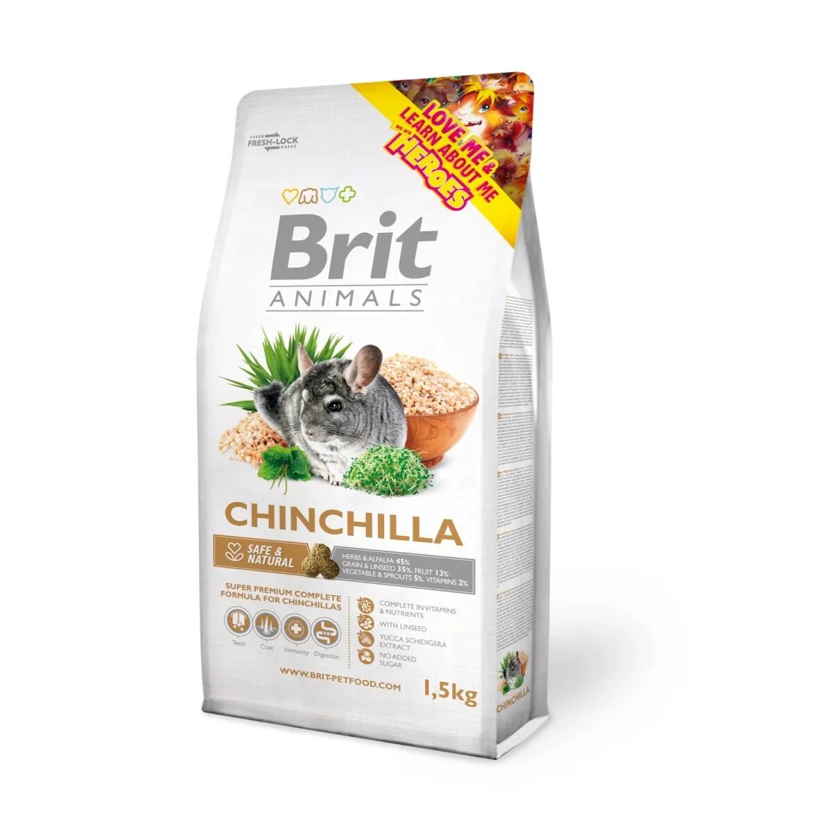 Brit Premium Lucernă și Grâu hrană uscată chinchilla 300g