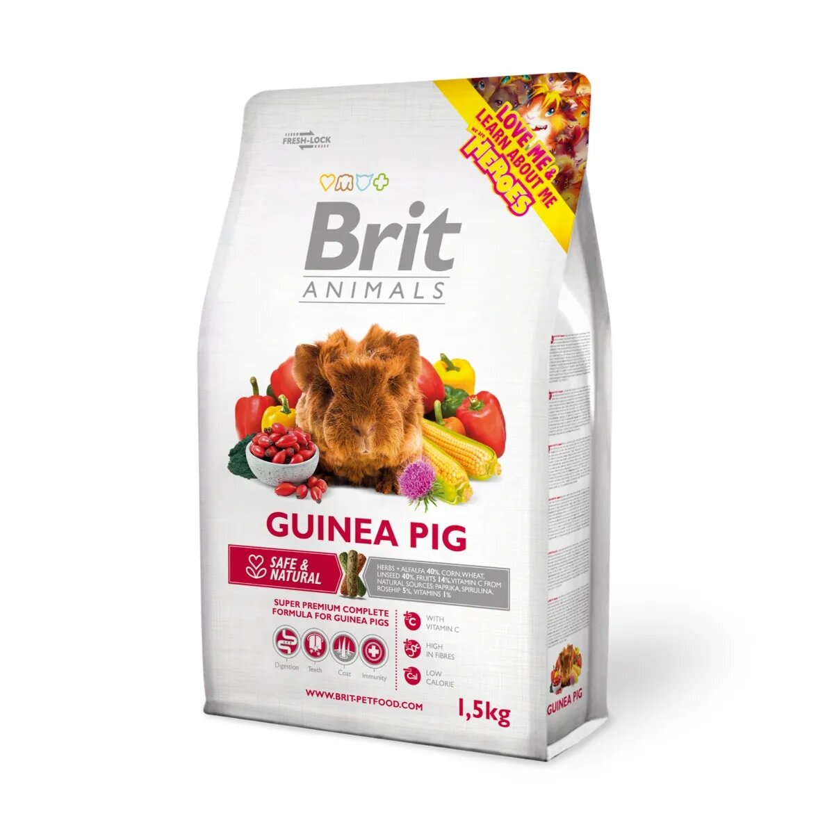 Brit Premium Lucernă și Măceșe hrană uscată porcușor de guinea 300g