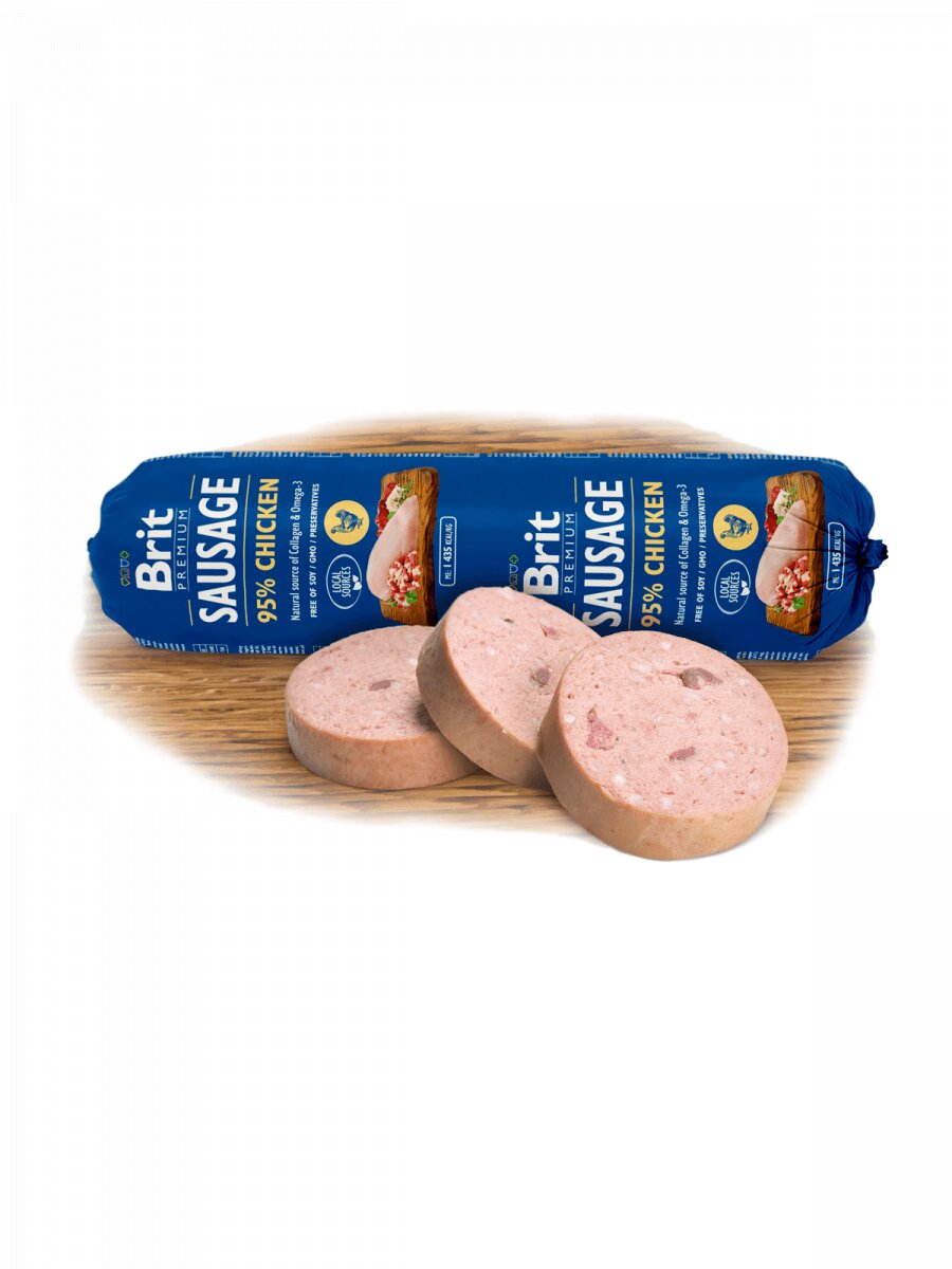 Brit Premium Pui salam hrană umedă conținut redus cereale câini 800g