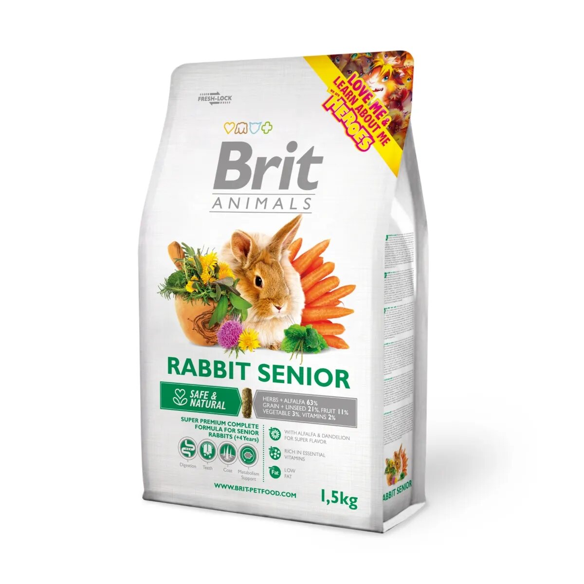 Brit Premium Senior Lucernă hrană uscată iepure 1.5kg