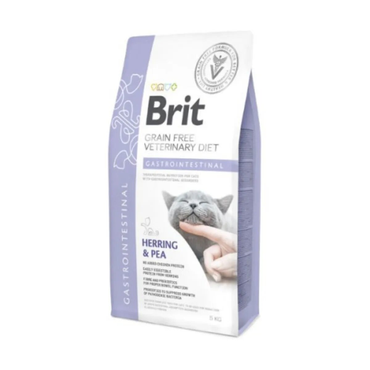 Brit Veterinary Diets BRIT VD Gastrointestinal Hering dietă veterinară hrană uscată fără cereale pisici sistem digestiv 5kg