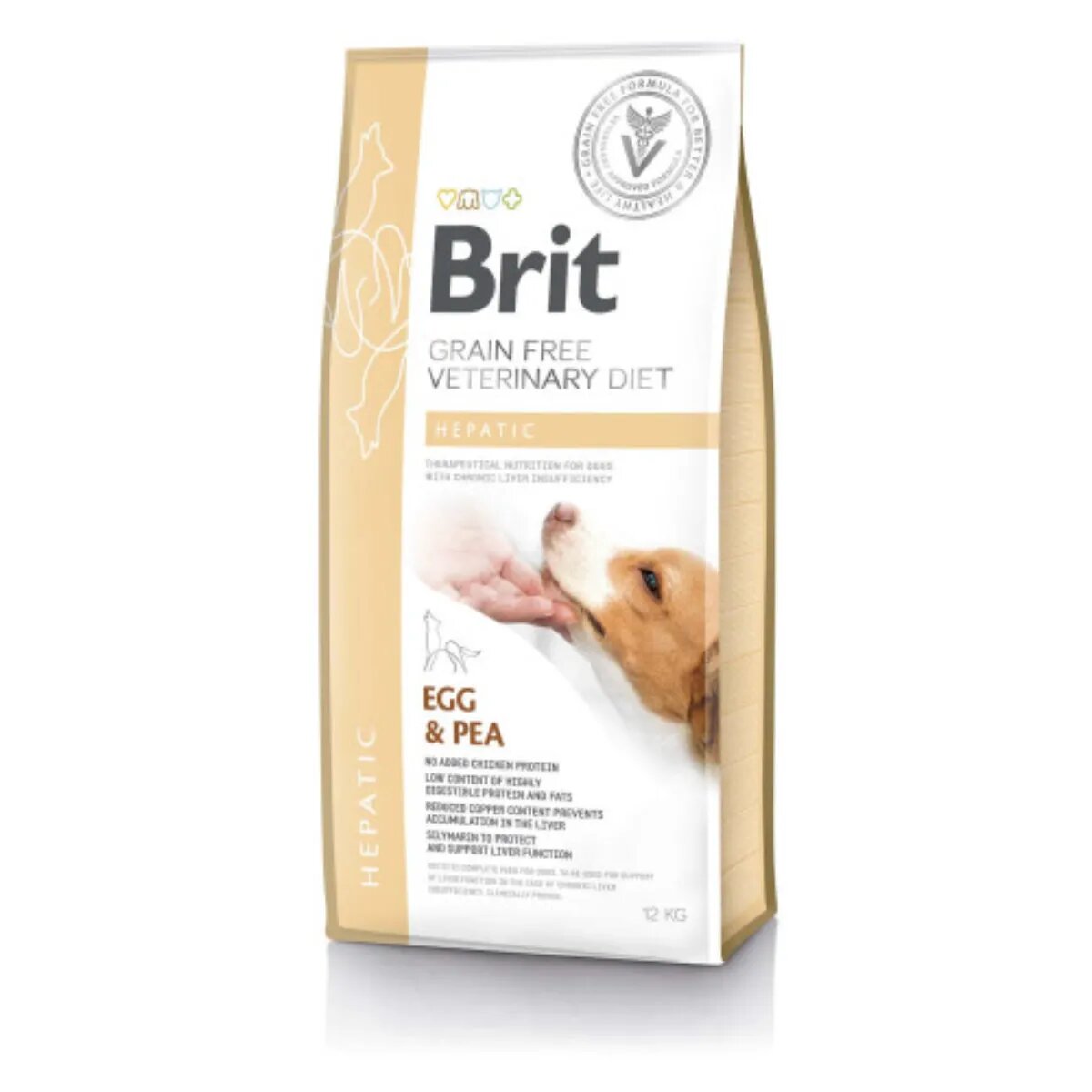 Brit Veterinary Diets BRIT VD Hepatic XS-XL Ou dietă veterinară hrană uscată fără cereale câini sistem hepatic 12kg