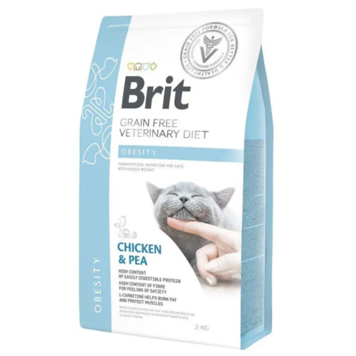 Brit Veterinary Diets BRIT VD Obesity Pui dietă veterinară hrană uscată fără cereale pisici obezitate 400g
