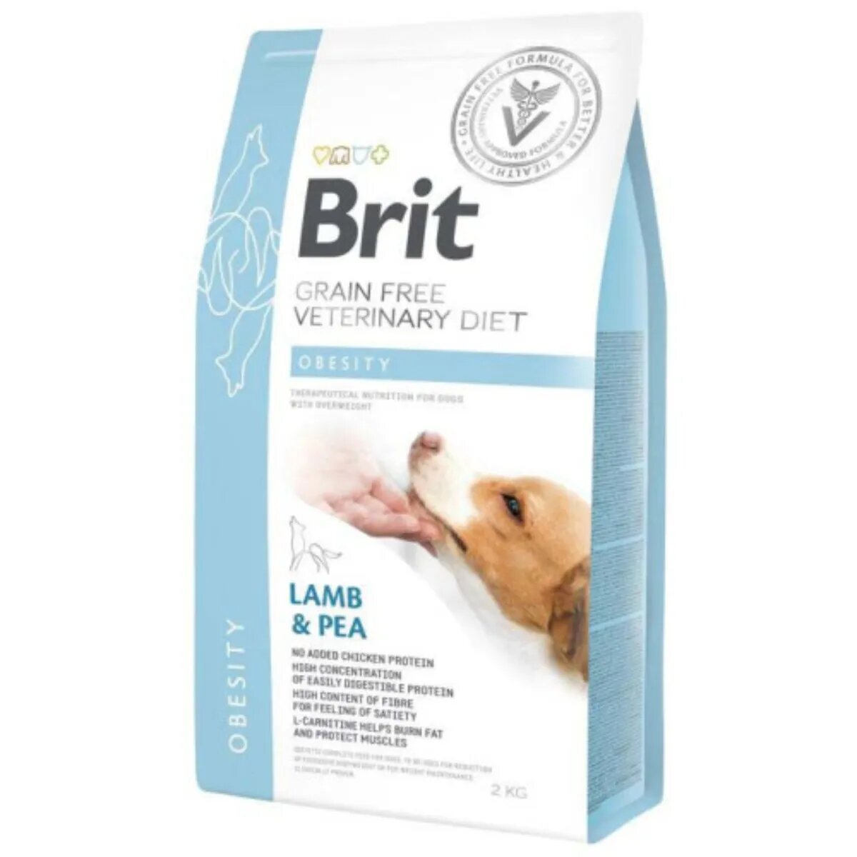 Brit Veterinary Diets BRIT VD Obesity XS-XL Miel dietă veterinară hrană uscată fără cereale câini obezitate 2kg